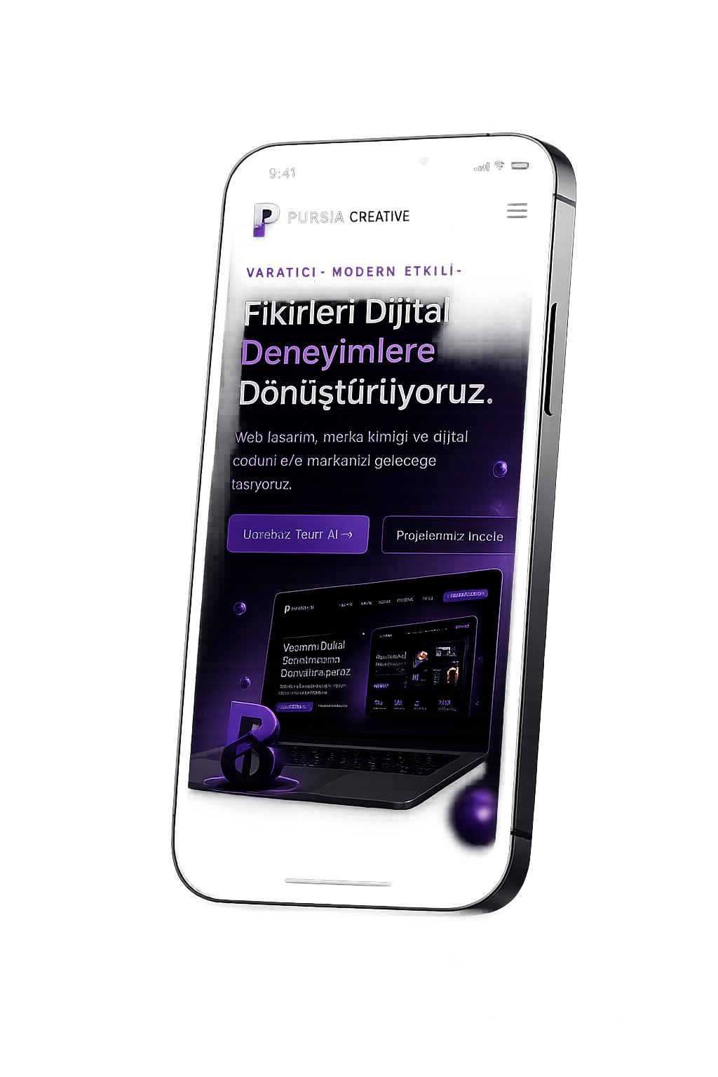 Pursia Creative Mobile Preview
